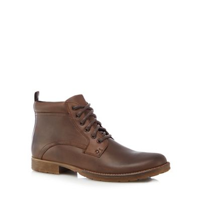 H By Hudson Brown leather ankle boots